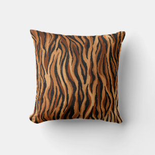 Cojín Decorativo Piel de tigre: patrón sin costuras dibujado a mano