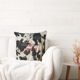 Cojín Decorativo Piel de vaca de oro blanco negro