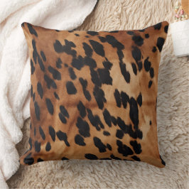 Cojín Decorativo Piel de vaca de Western Brown