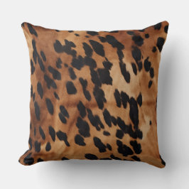 Cojín Decorativo Piel de vaca de Western Brown