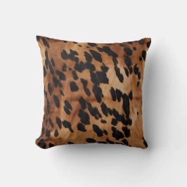 Cojín Decorativo Piel de vaca de Western Brown