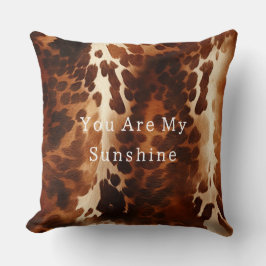 Cojín Decorativo Piel de vaca de Western Brown