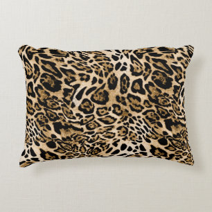 Cojín Decorativo Piel leopardo africana: Textura animal sin mar