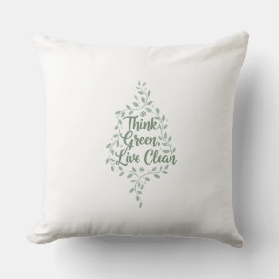 Cojín Decorativo Piensa Verde Vive Limpio