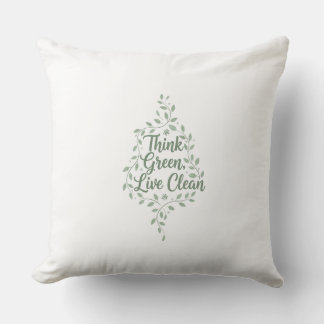 Cojín Decorativo Piensa Verde Vive Limpio