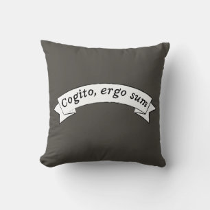Cojín Decorativo Pienso, luego existo - Pienso, por lo tanto existo