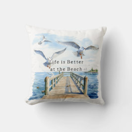 Cojín Decorativo Pier Ocean Beach Birds