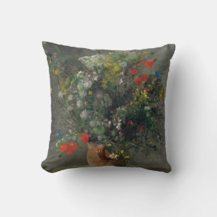 Cojín Decorativo Pierre-Auguste Renoir - Flores en un jarrón 1866