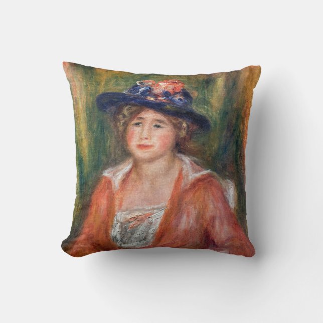 Cojín Decorativo Pierre-Auguste Renoir - Retrato de mujer sentada (Anverso)