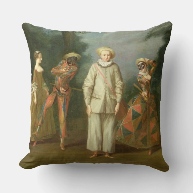 Cojín Decorativo Pierrot y Harlequin (Anverso)
