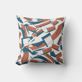 Cojín Decorativo Piezas inclinadas por turquesa de coral oscuro MCM