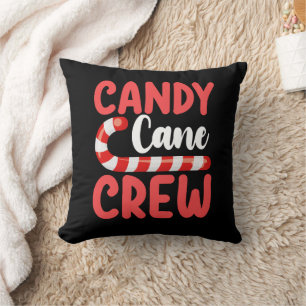 Cojín Decorativo Pijamas Navideñas para Familias Crew de Bastón de