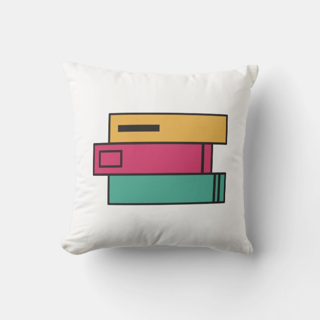 Cojín Decorativo pila de libros (Anverso)