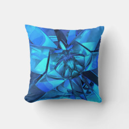 Cojín Decorativo Pilar abstracto azul de zafiro