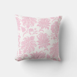 Cojín Decorativo Pilar adamascado rosa bonito