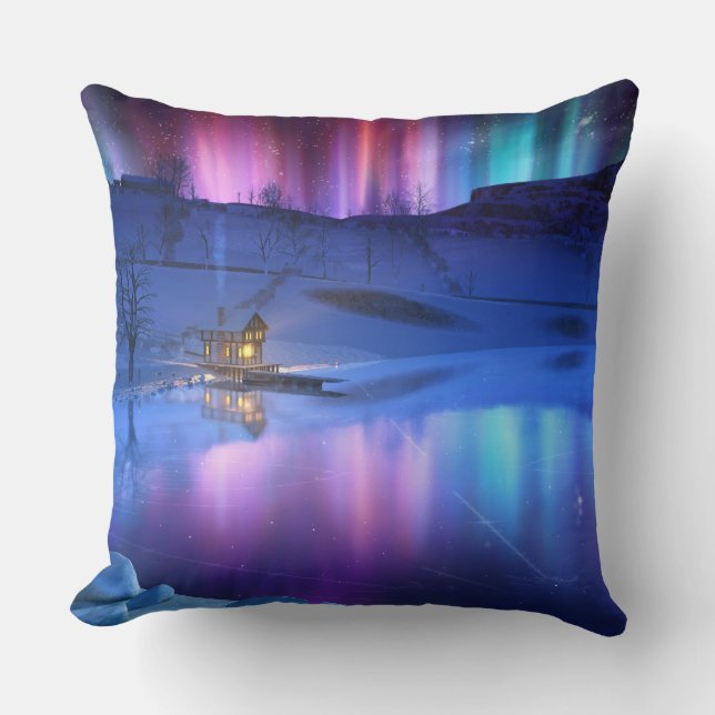 Cojín Decorativo Pilar arcoiris de invierno (Anverso)