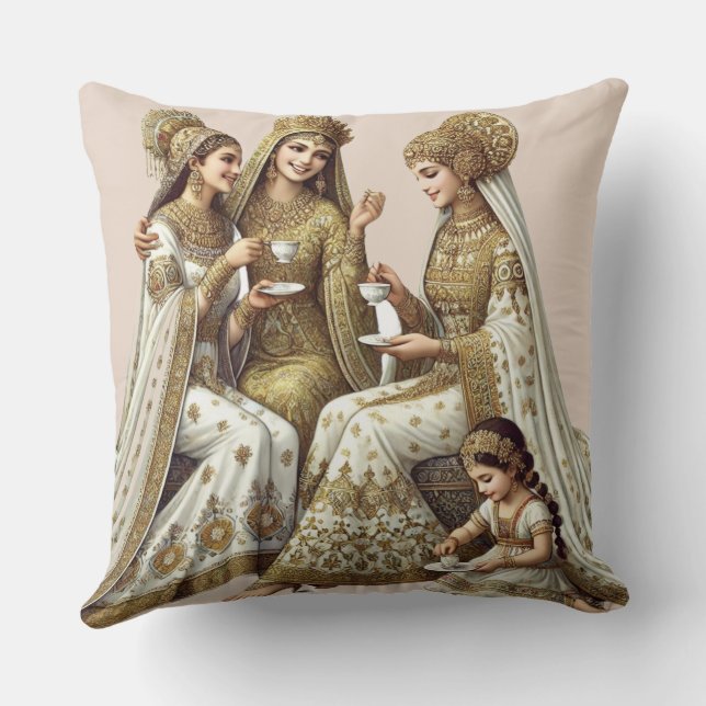 Cojín Decorativo Pilar artístico de diseño étnico (Reverso )