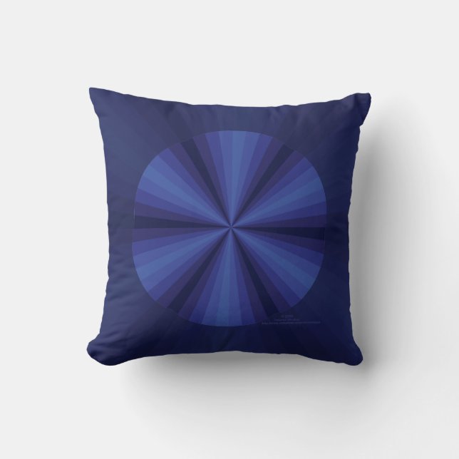 Cojín Decorativo Pilar azul de ilusión óptica (Anverso)