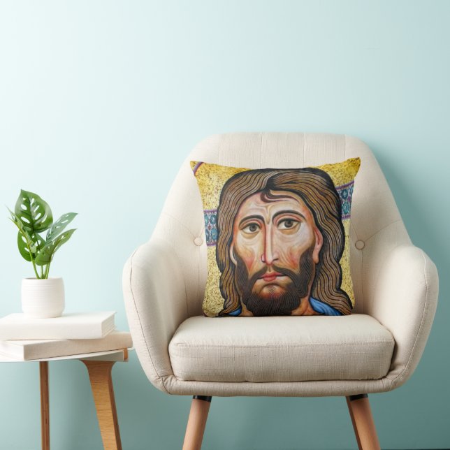 Cojín Decorativo Pilar bizantino Jesús Mosaico - Acento religioso (Silla)
