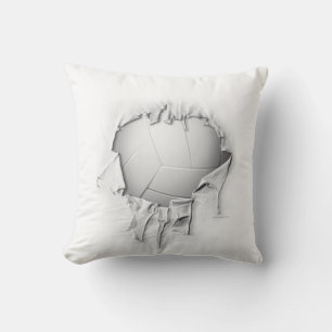 Cojín Decorativo Pilar blanco de voleibol desgarrado