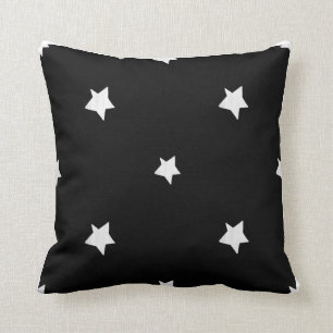 Cojín Decorativo Pilar blanco y negro con estrella