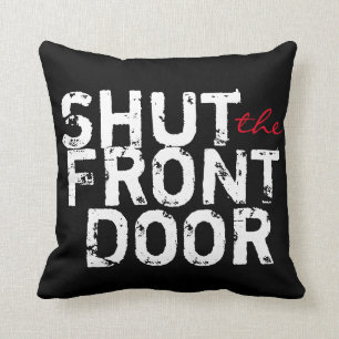 Cojín Decorativo Pilar blanco y negro humorístico