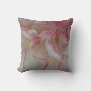 Cojín Decorativo Pilar blanco y rosado de clavel