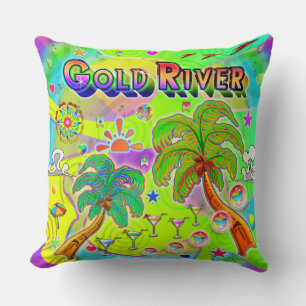 Cojín Decorativo Pilar centrado en la mente del río oro