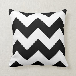 Cojín Decorativo Pilar Chevron con zigzag blanco y negro