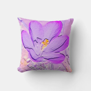 Cojín Decorativo Pilar con acento de color púrpura Grabado en relie