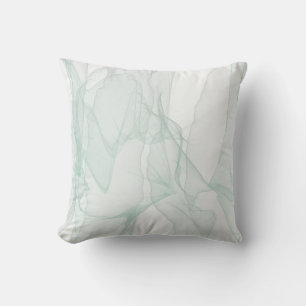 Cojín Decorativo Pilar con acento de mármol gris y turquesa
