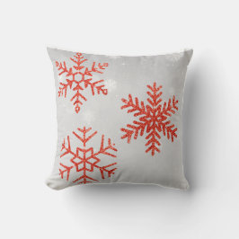 Cojín Decorativo Pilar con copos de nieve brillante