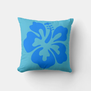 Cojín Decorativo Pilar con flor azul grande