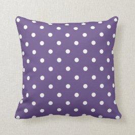 Cojín Decorativo Pilar con puntos de polka morados