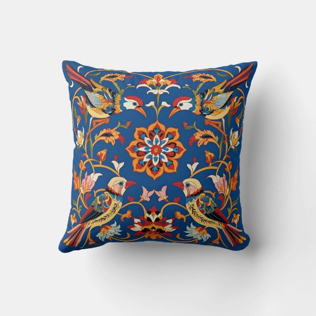 Cojín Decorativo Pilar cuadrado de diseño persa tradicional (Reverso )