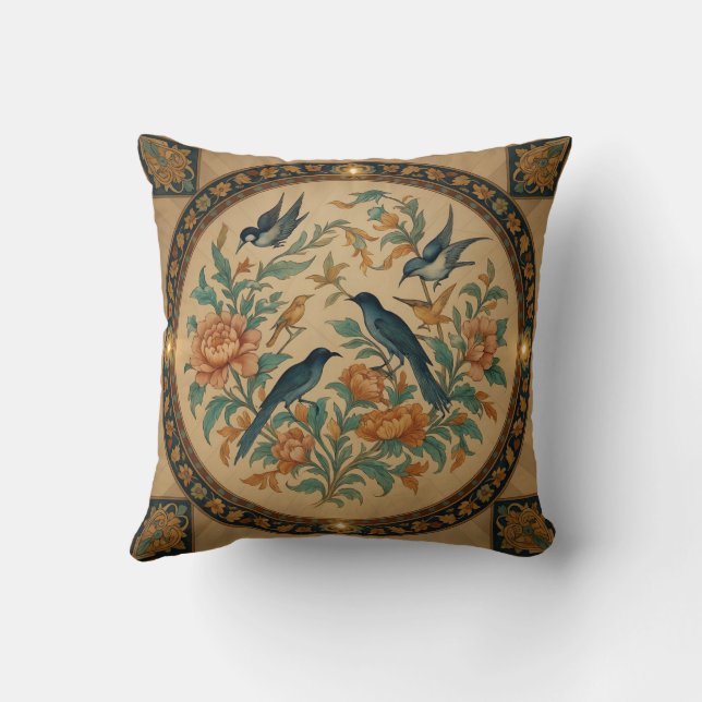 Cojín Decorativo Pilar cuadrado de diseño persa tradicional (Reverso )