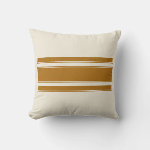 Cojín Decorativo Pilar cuadrado de rayas marrones - A Minimalista n