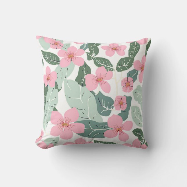 Cojín Decorativo Pilar cuadrado floral (Anverso)