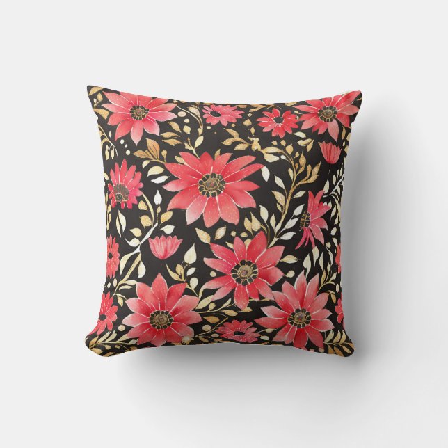 Cojín Decorativo Pilar cuadrado floral (Anverso)