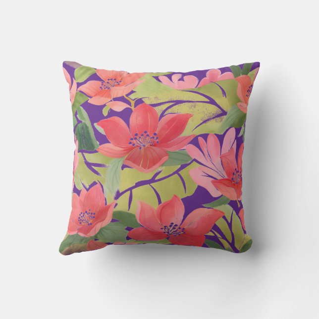 Cojín Decorativo Pilar cuadrado floral (Reverso )