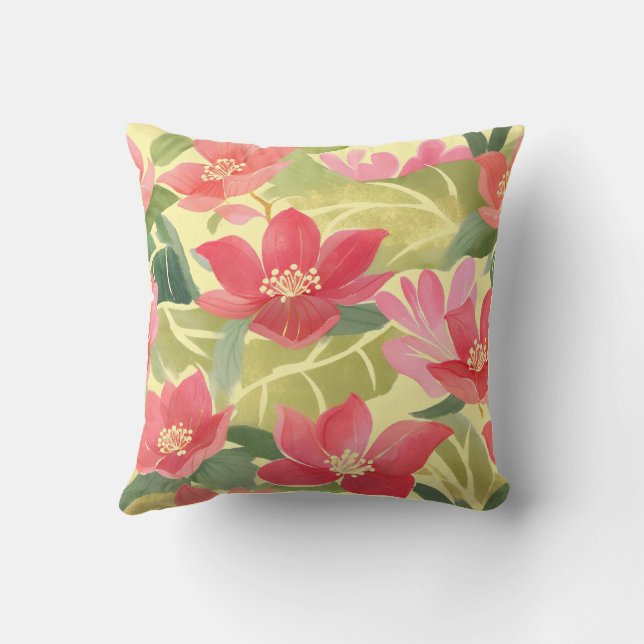 Cojín Decorativo Pilar cuadrado floral (Reverso )