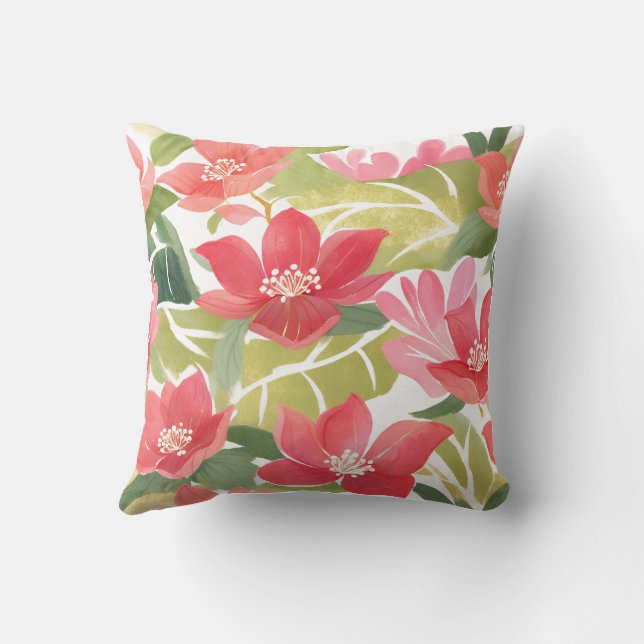 Cojín Decorativo Pilar cuadrado floral (Reverso )