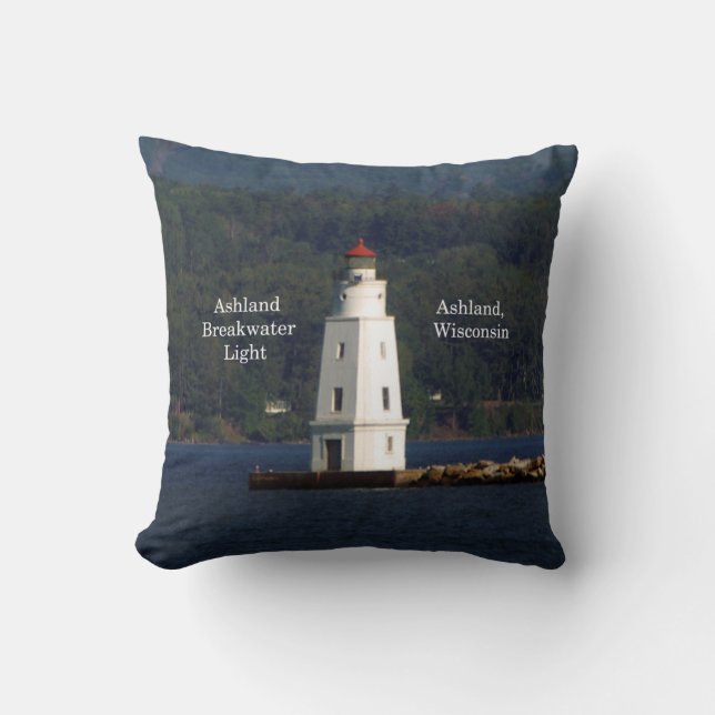 Cojín Decorativo Pilar cuadrado ligero del rompeolas de Ashland (Anverso)