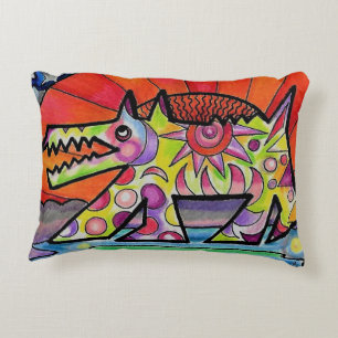 Cojín Decorativo Pilar de 12" x 16" con acento de perro solar