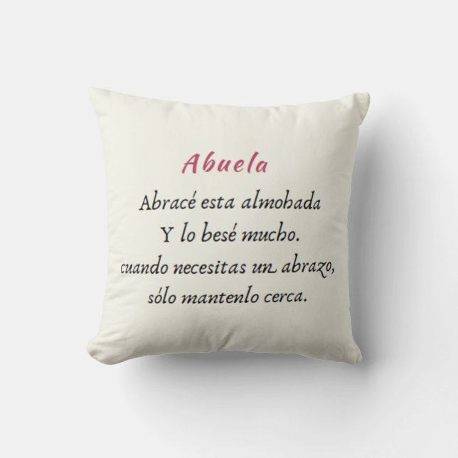 Cojín Decorativo Pilar de Abuela (Anverso)