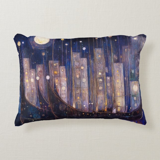 Cojín Decorativo Pilar de acento Art Nouveau (Anverso)