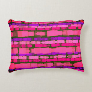 Cojín Decorativo Pilar de acento con brillo rosa y morado