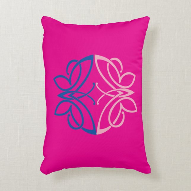 Cojín Decorativo Pilar de acento de la mariposa (Frente (Vertical))