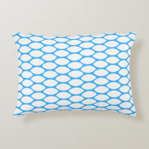 Cojín Decorativo Pilar de acento de patrón blanco azul claro modern