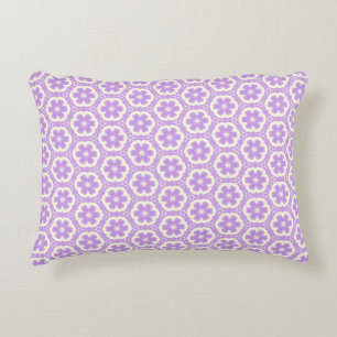 Cojín Decorativo Pilar de acento floral morado claro